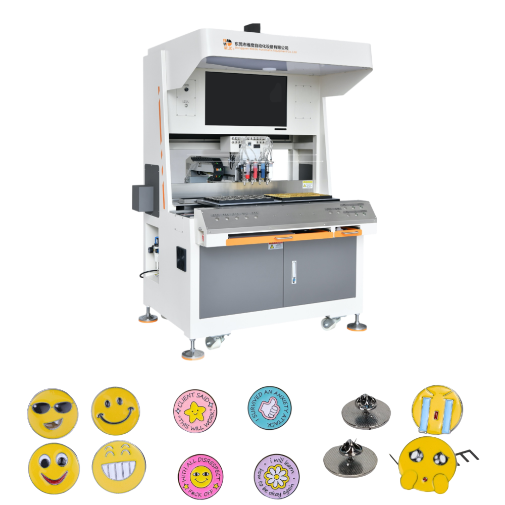 High-Precision Enamel Pin Badge Filling Machine for Independence Day Souvenirs